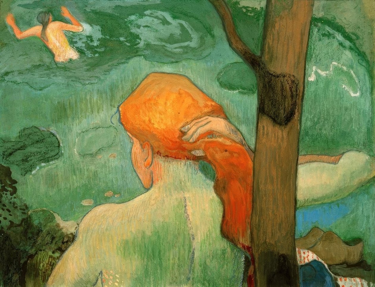 Pływanie autorstwa Paul Gauguin