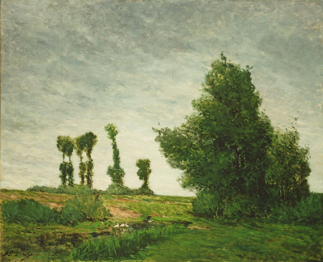 Krajobraz z topolami autorstwa Paul Gauguin