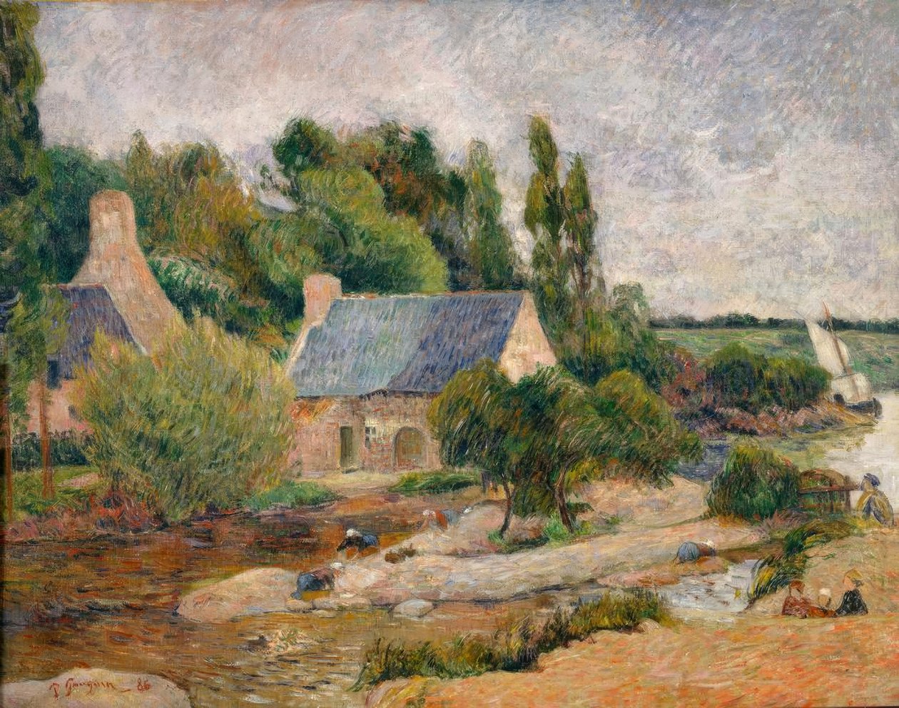 Praczki w Pont-Avèn autorstwa Paul Gauguin