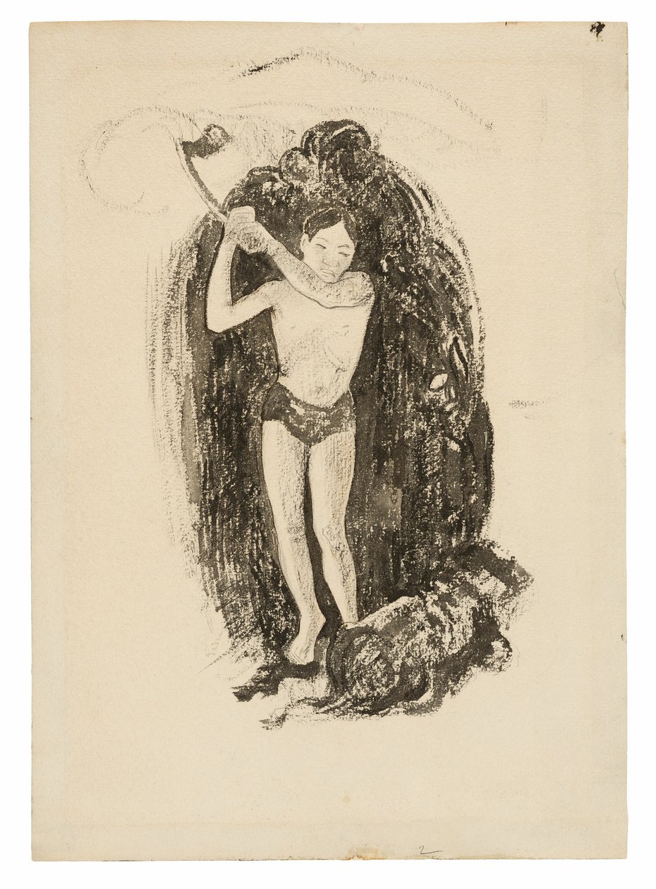 Człowiek z siekierą autorstwa Paul Gauguin
