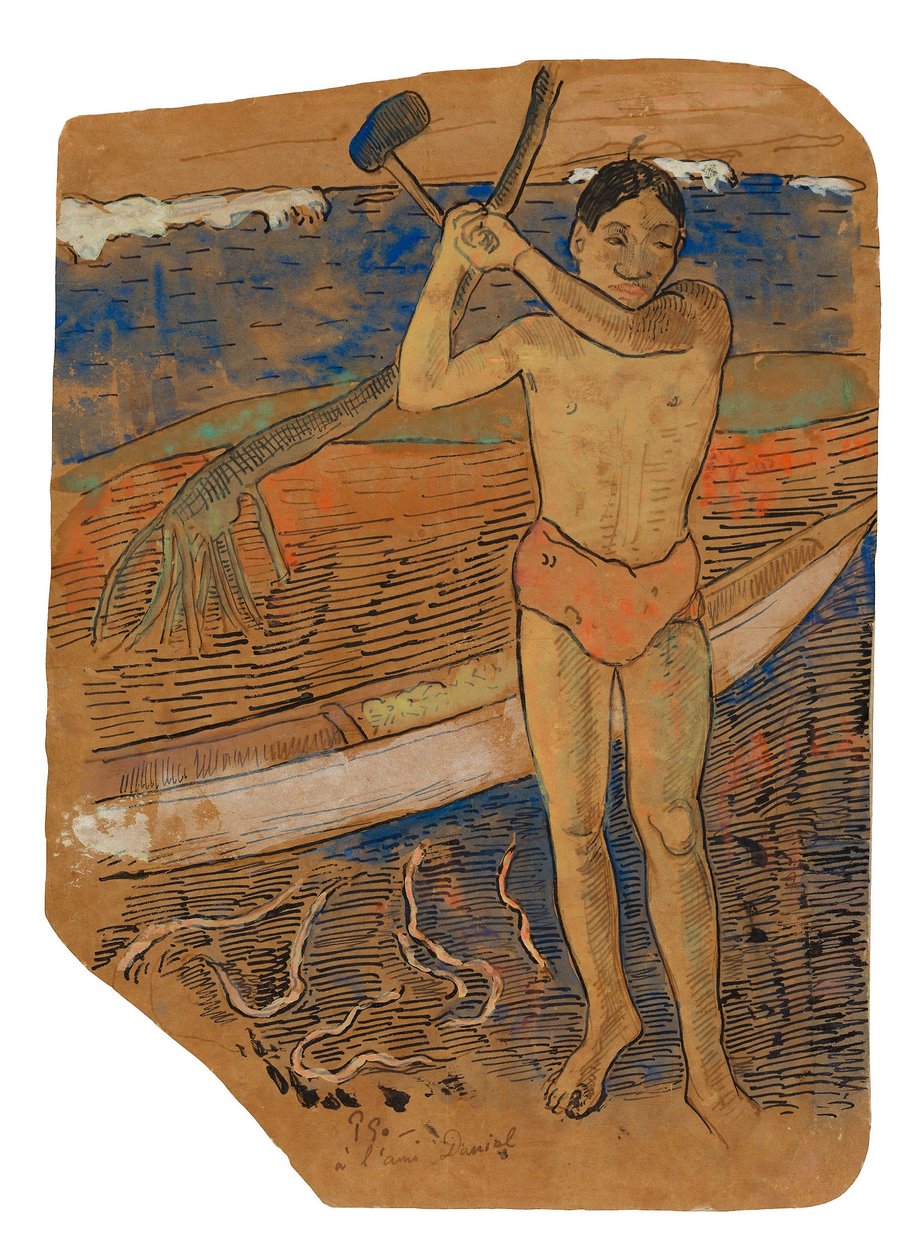 Człowiek z siekierą autorstwa Paul Gauguin