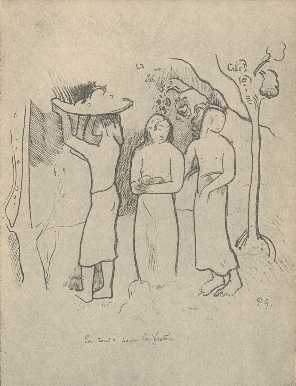 W drodze na ucztę, 1936 autorstwa Paul Gauguin