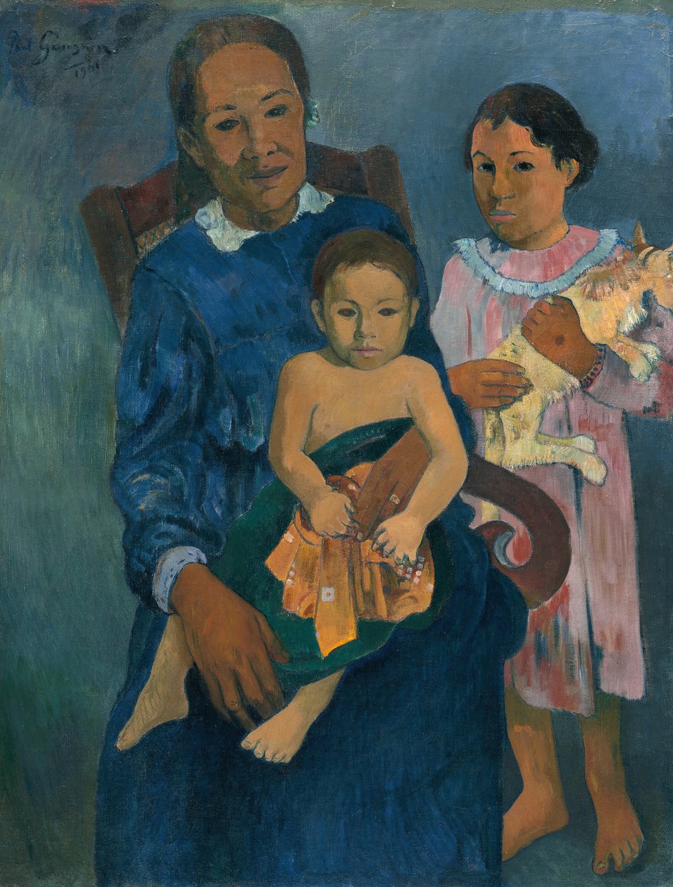 Polinezyjska kobieta z dziećmi, 1901. autorstwa Paul Gauguin