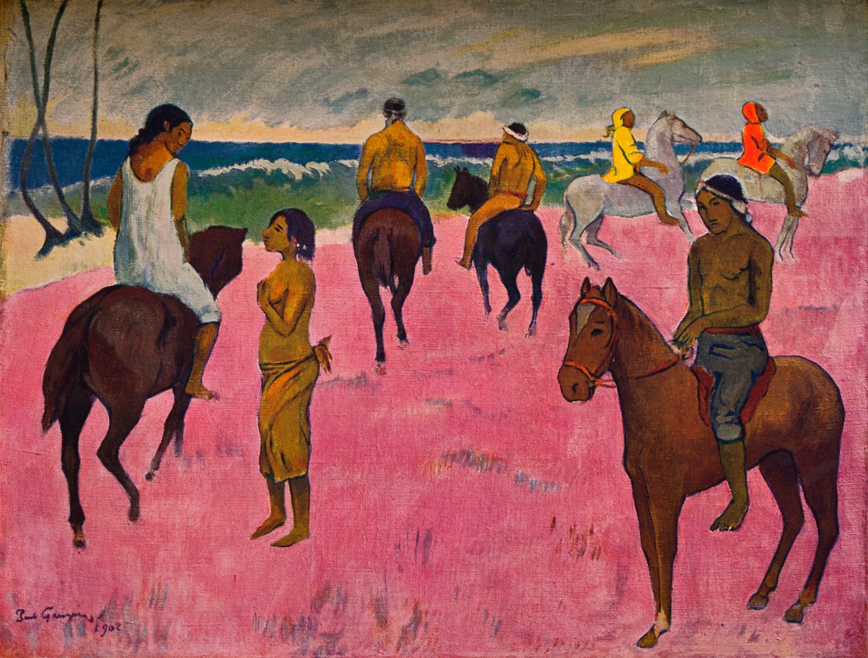 Jeźdźcy na plaży, 1902 autorstwa Paul Gauguin
