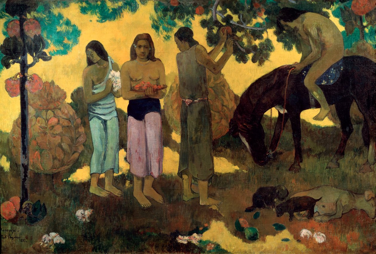 Zbieranie Owoców Rupe Rupe, 1899. autorstwa Paul Gauguin