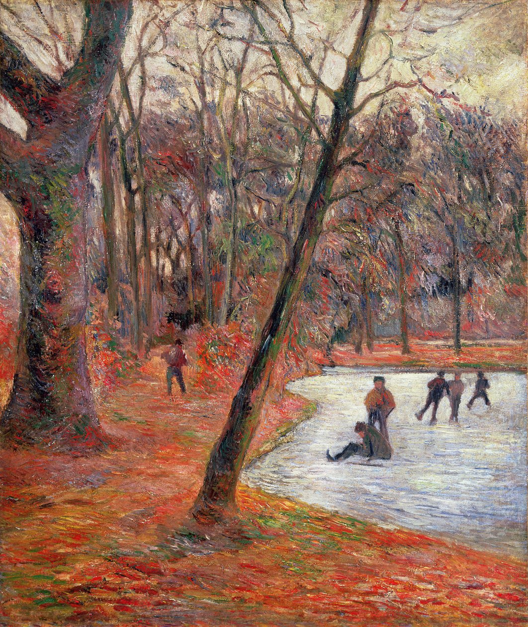 Łyżwiarze w parku Frederiksberg autorstwa Paul Gauguin