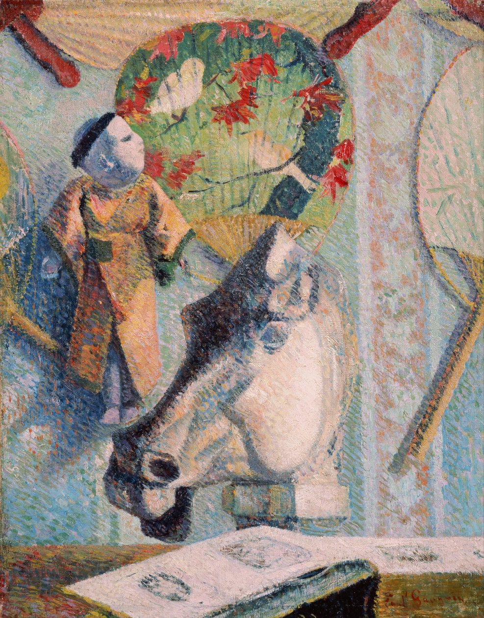 Martwa natura z głową konia autorstwa Paul Gauguin