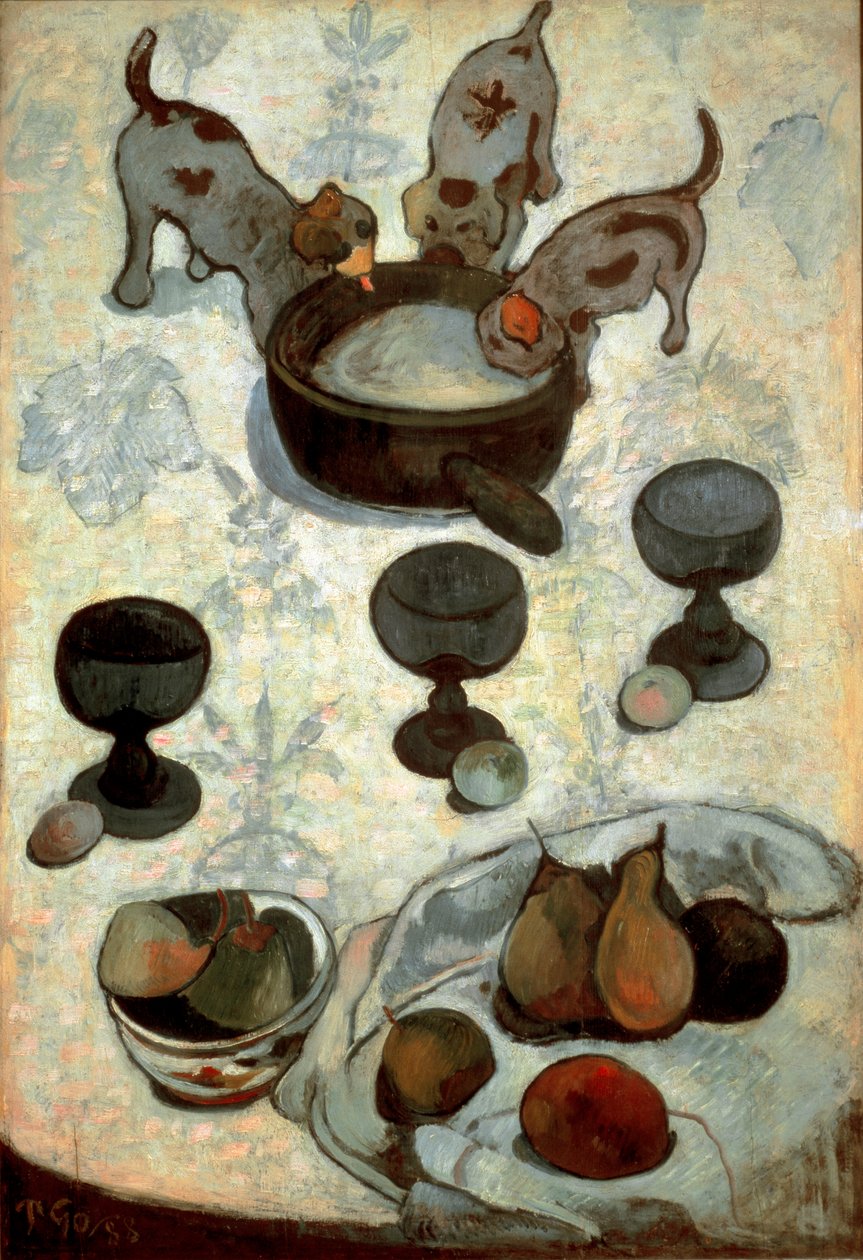 Martwa natura z trzema szczeniakami autorstwa Paul Gauguin
