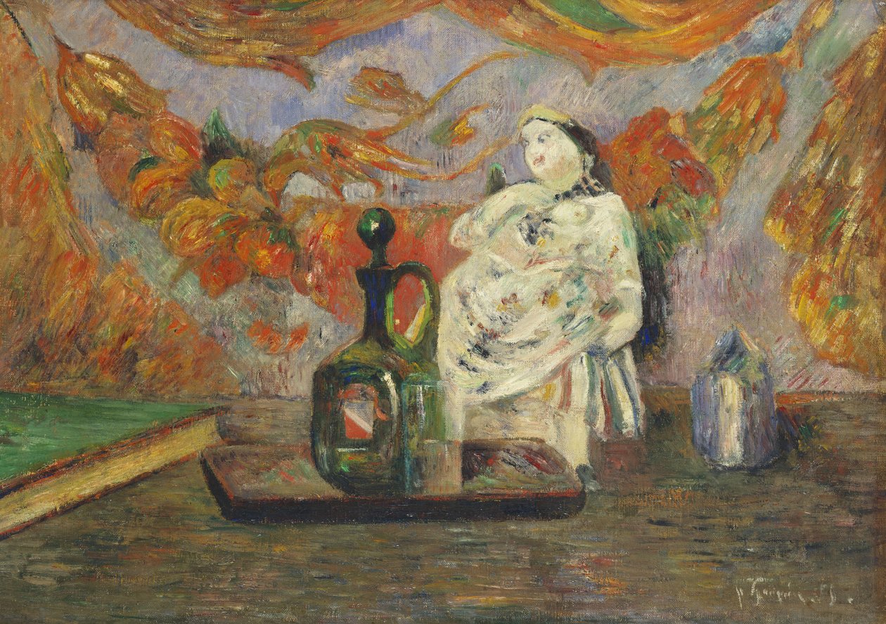 Martwa natura z ceramiczną figurką autorstwa Paul Gauguin