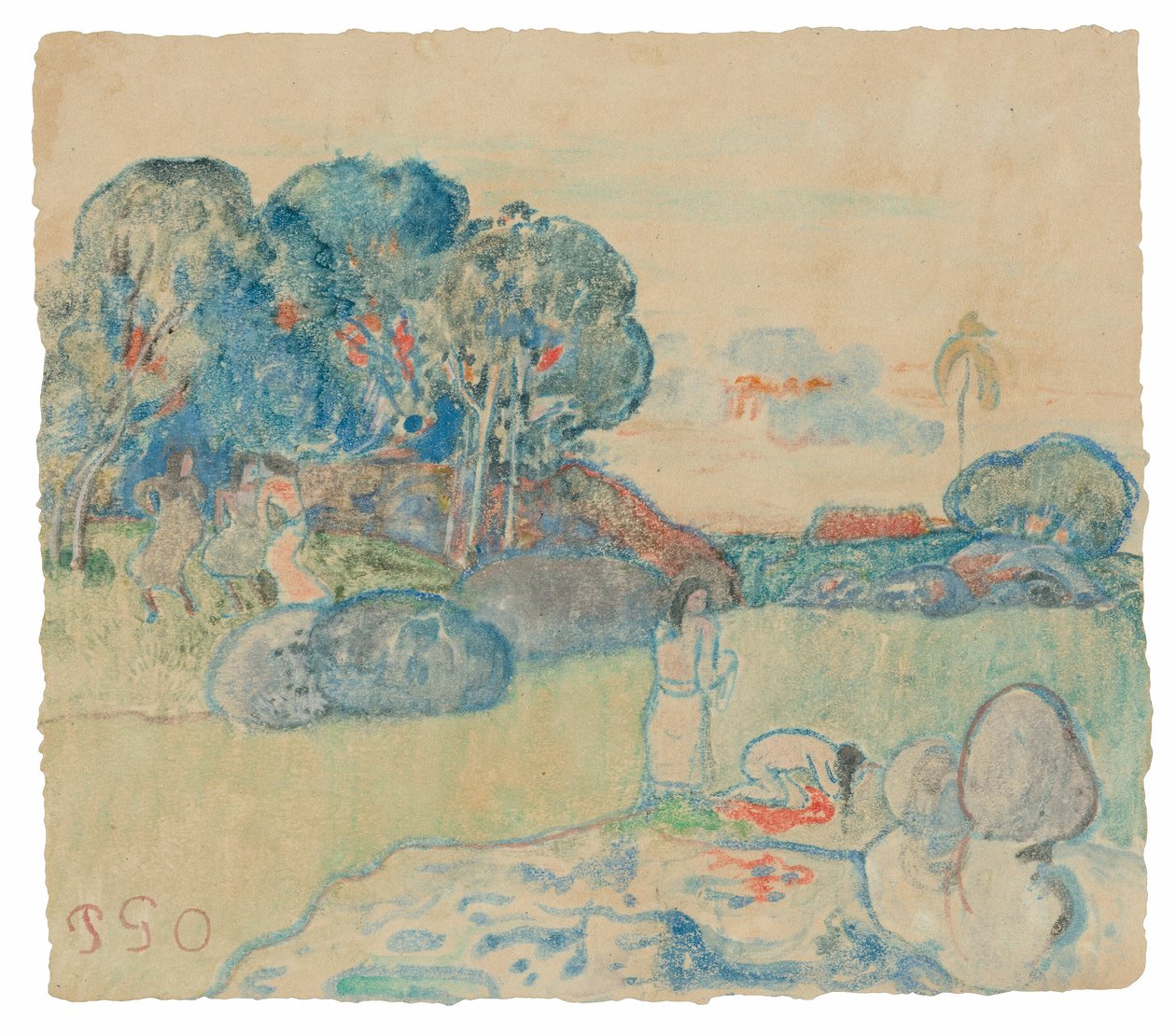 Krajobraz Tahiti autorstwa Paul Gauguin