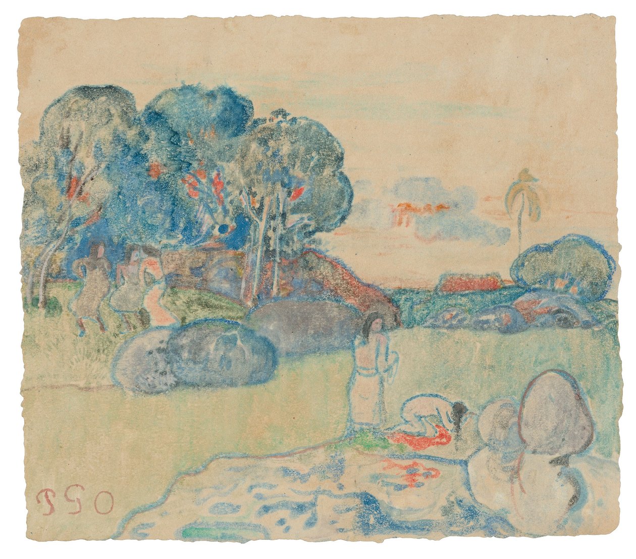 Tahitański krajobraz autorstwa Paul Gauguin