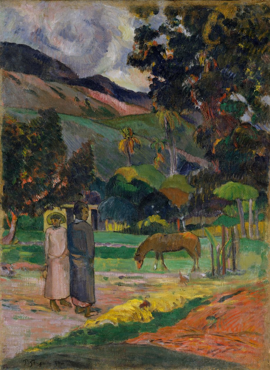 Tahitański krajobraz autorstwa Paul Gauguin