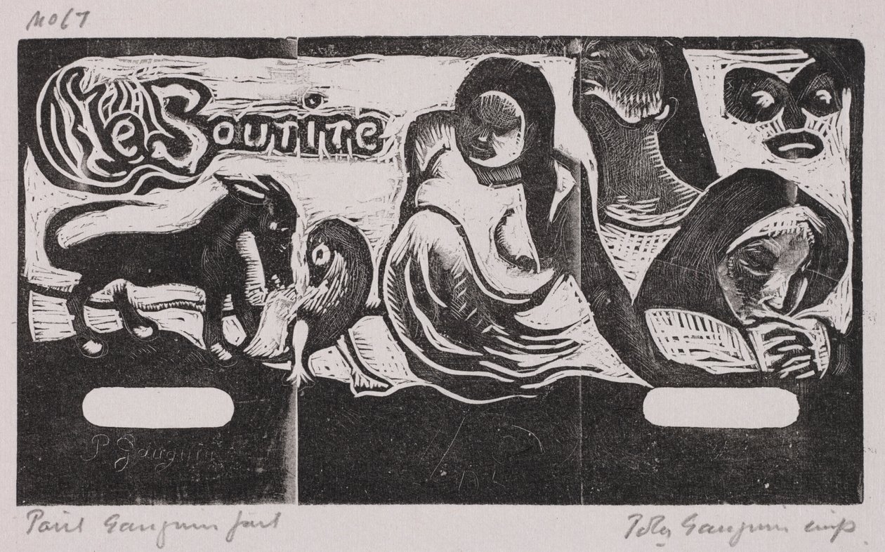 Seria tahitańska: uśmiech. autorstwa Paul Gauguin