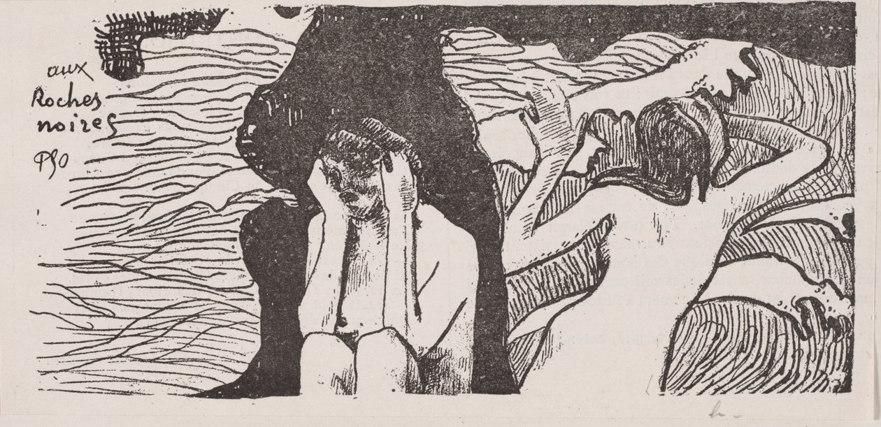 Czarne skały autorstwa Paul Gauguin