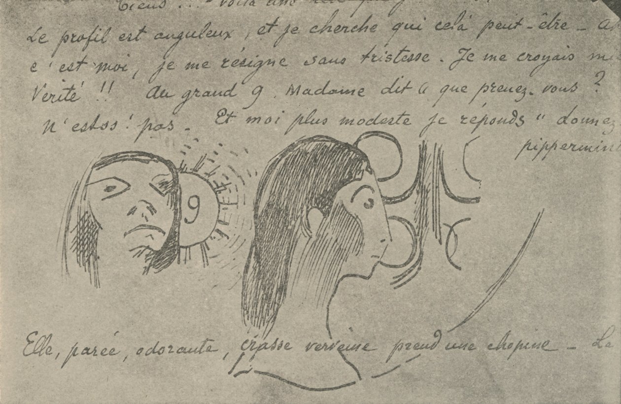 Profil jest kanciasty, 1936 autorstwa Paul Gauguin