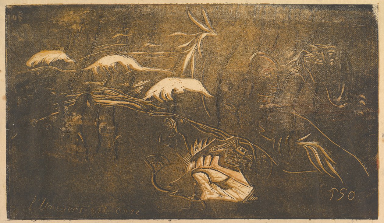 Powstaje wszechświat, 1893-94. autorstwa Paul Gauguin