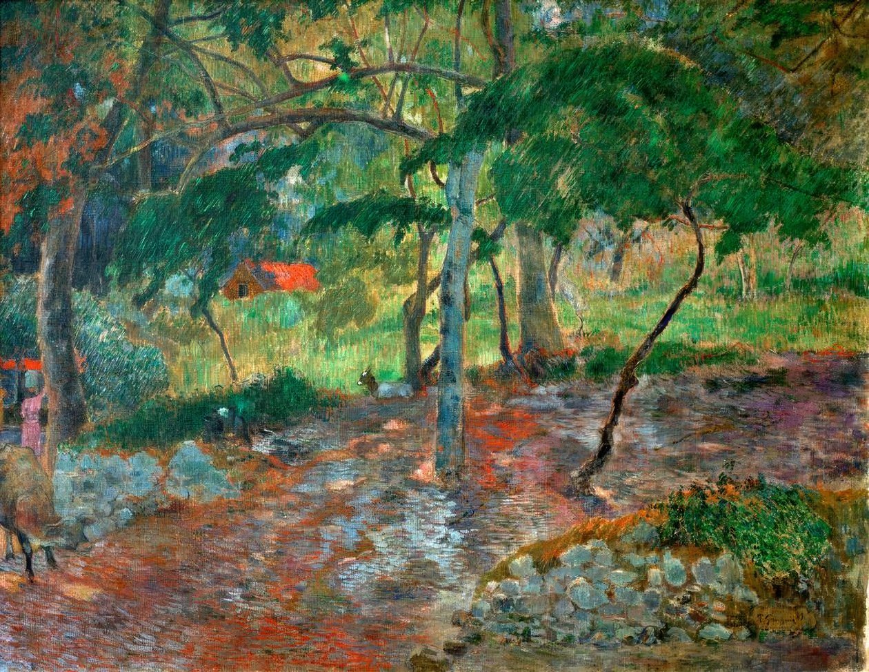 Tropikalny krajobraz na Martynice autorstwa Paul Gauguin