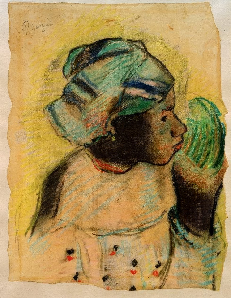 Głowa kobiety, Martynika autorstwa Paul Gauguin