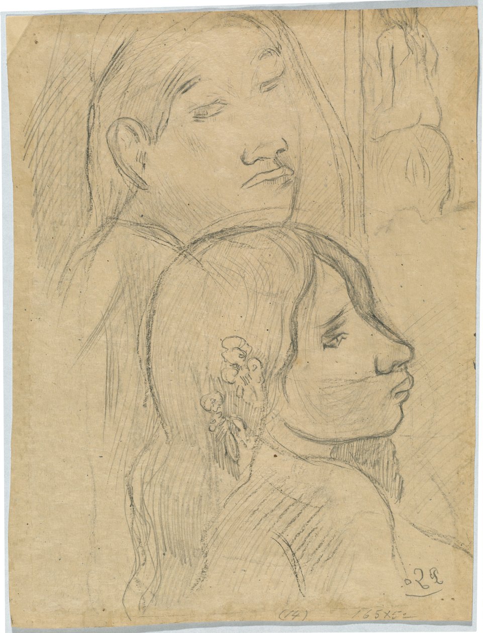Dwóch markizów [verso] autorstwa Paul Gauguin