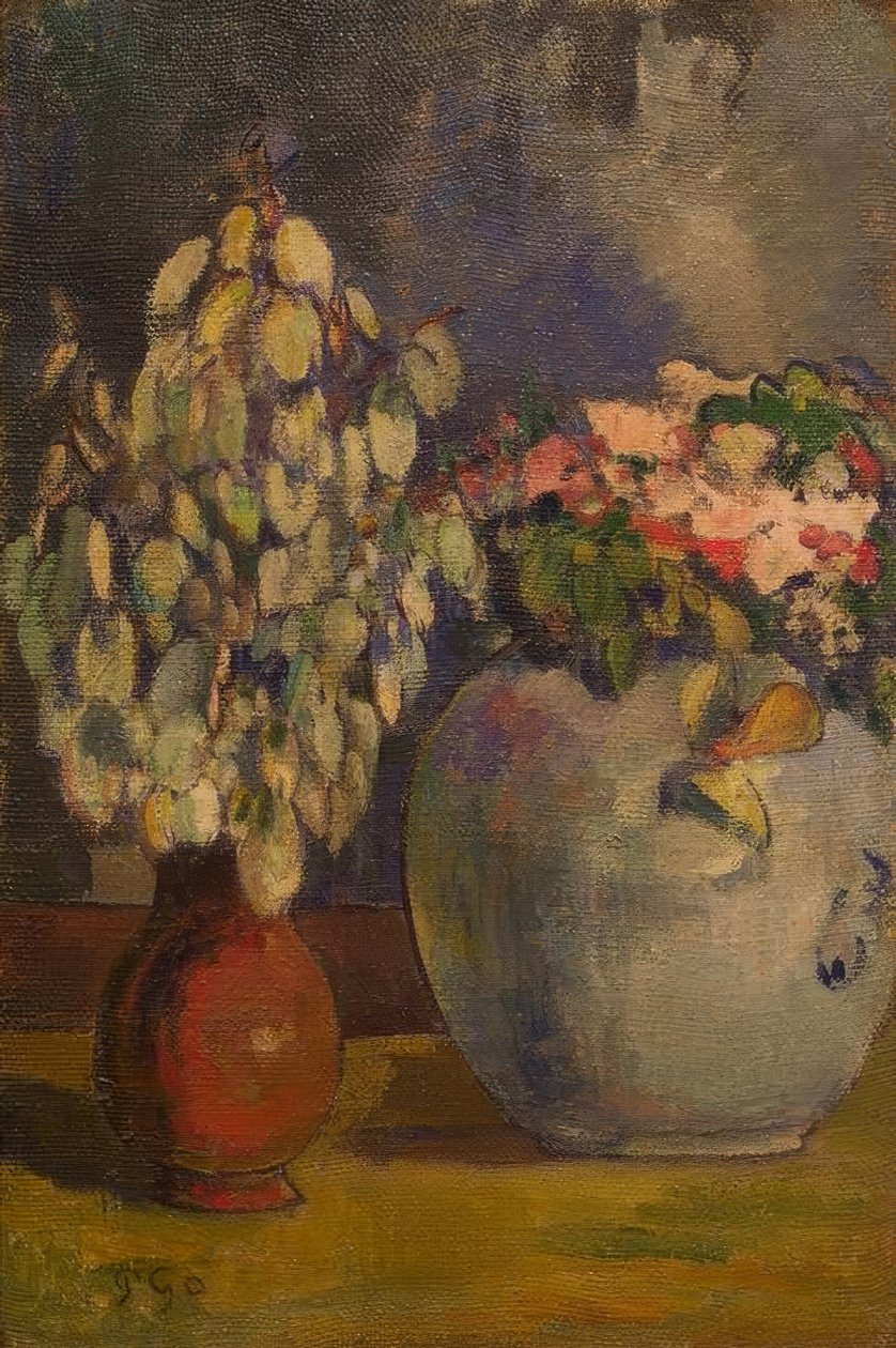 Dwa wazony na kwiaty autorstwa Paul Gauguin