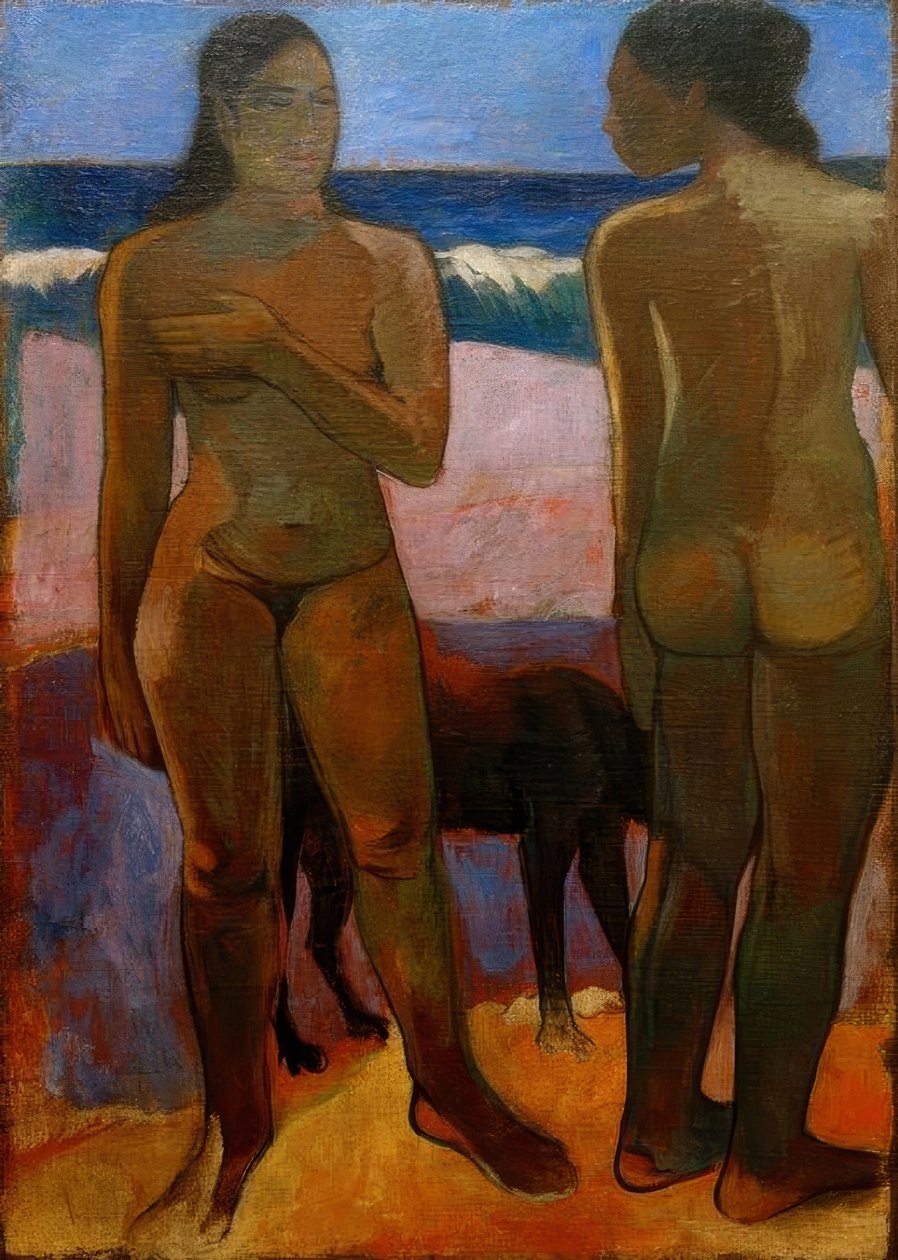 Dwie Tahitańskie kobiety na plaży autorstwa Paul Gauguin