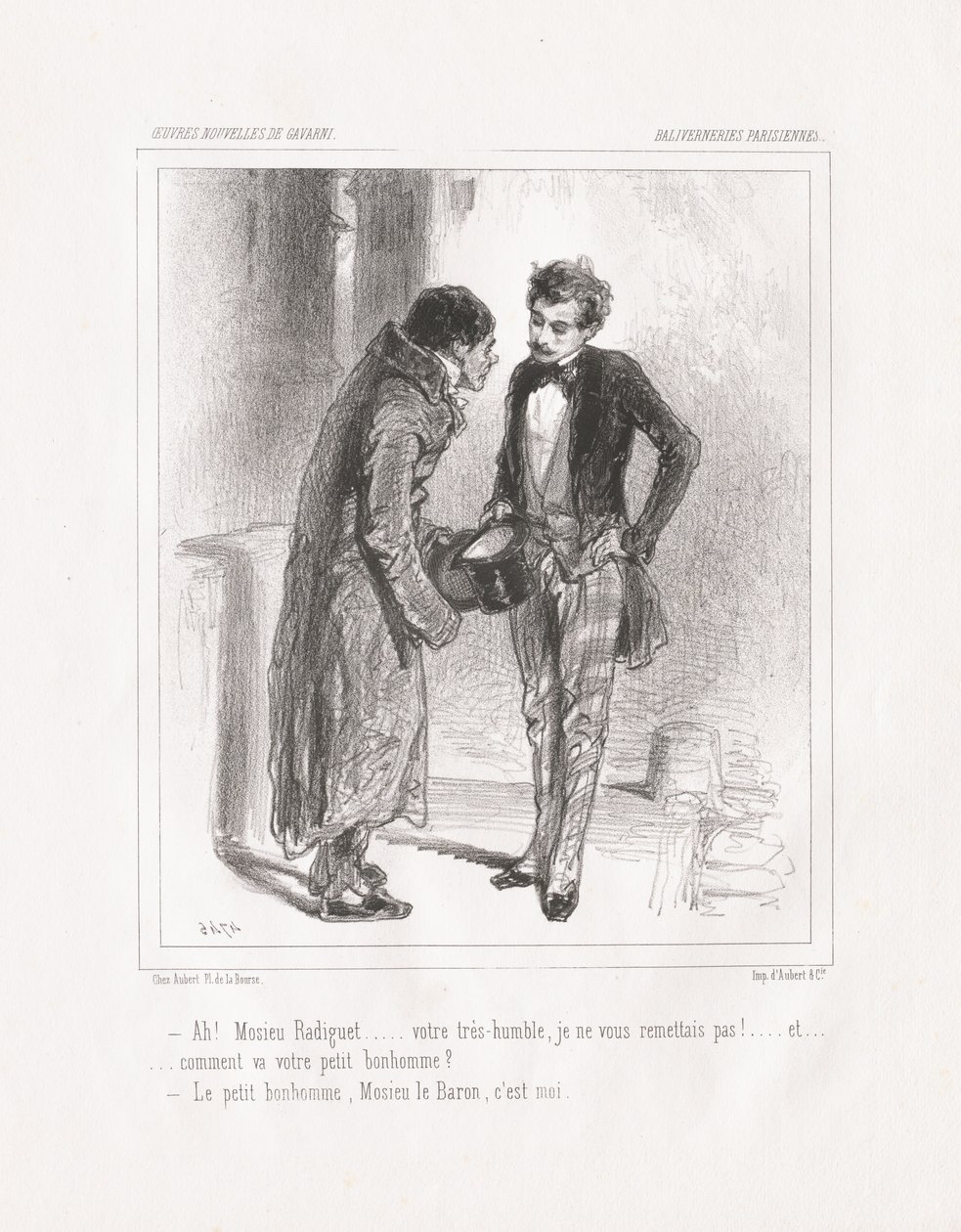 Paryskie bzdury: Ach! Monsieur Radiguet, 1847. autorstwa Paul Gavarni