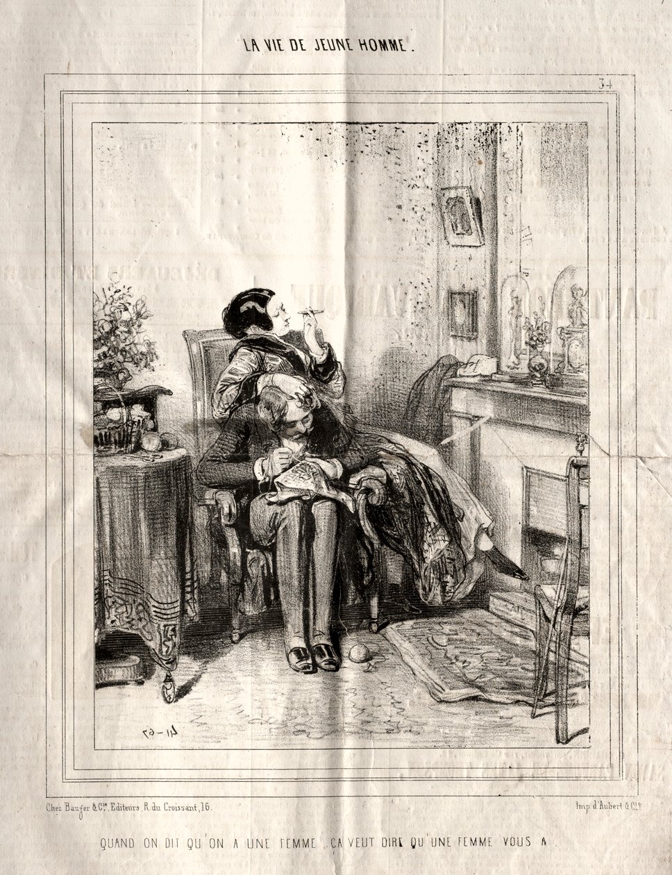 Życie młodego mężczyzny, 1842. autorstwa Paul Gavarni