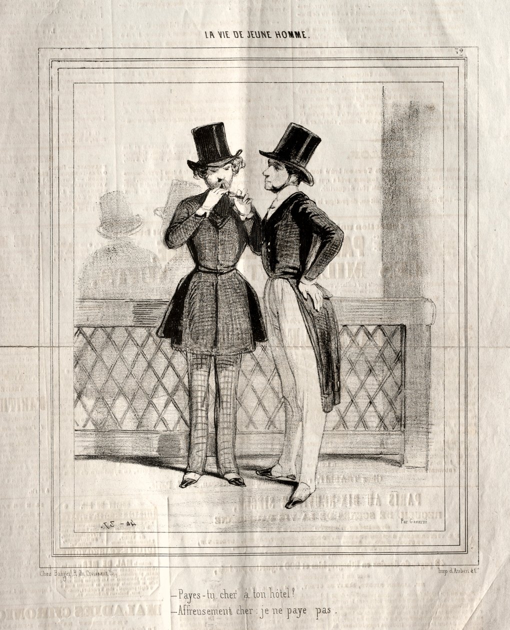 Życie młodego mężczyzny, 1842. autorstwa Paul Gavarni
