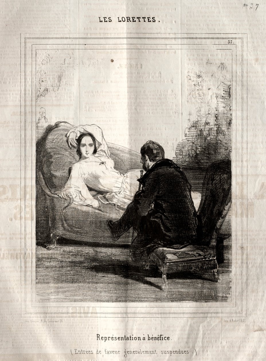 Lorette, 1842. autorstwa Paul Gavarni
