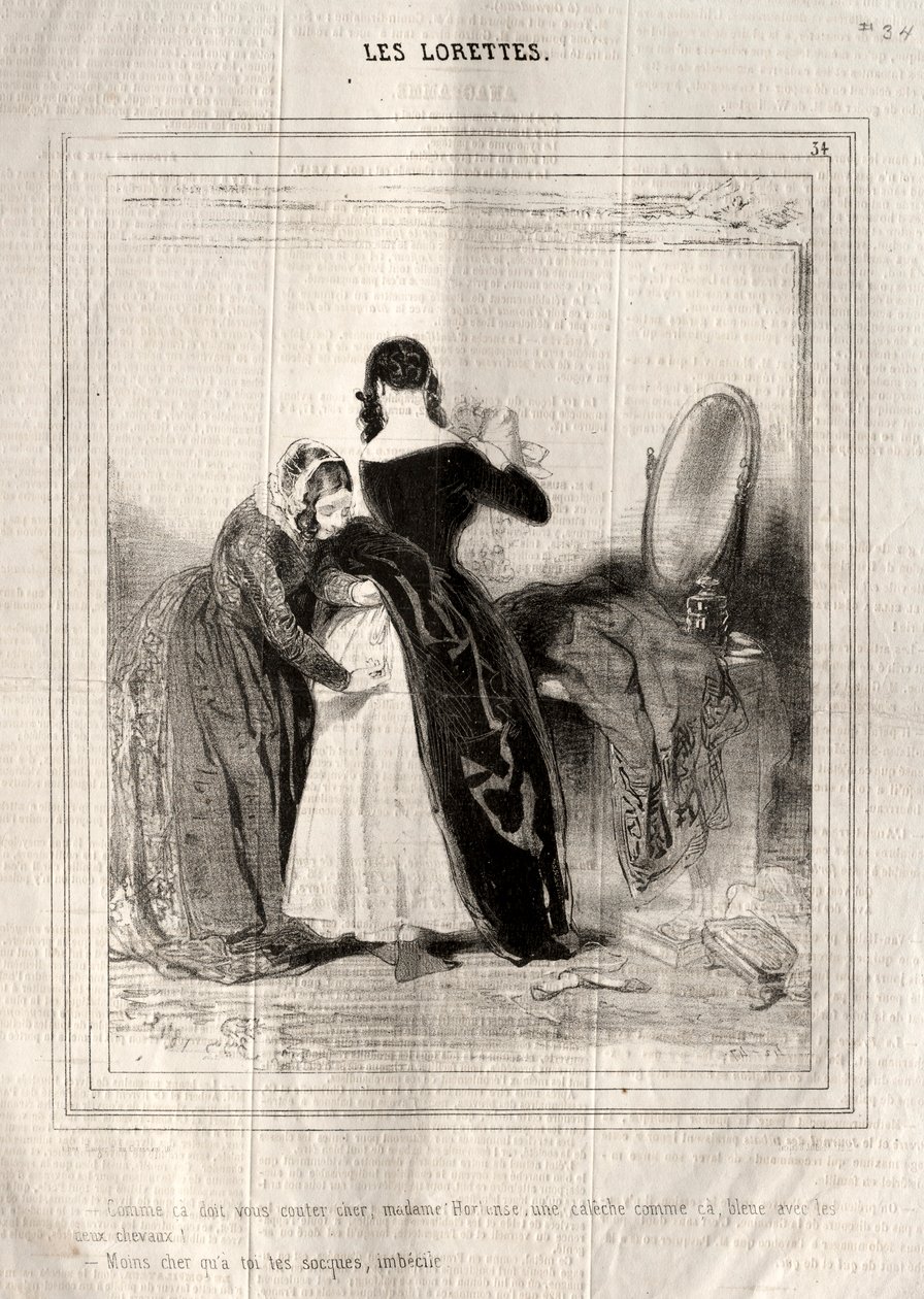 Lorette, 1842. autorstwa Paul Gavarni