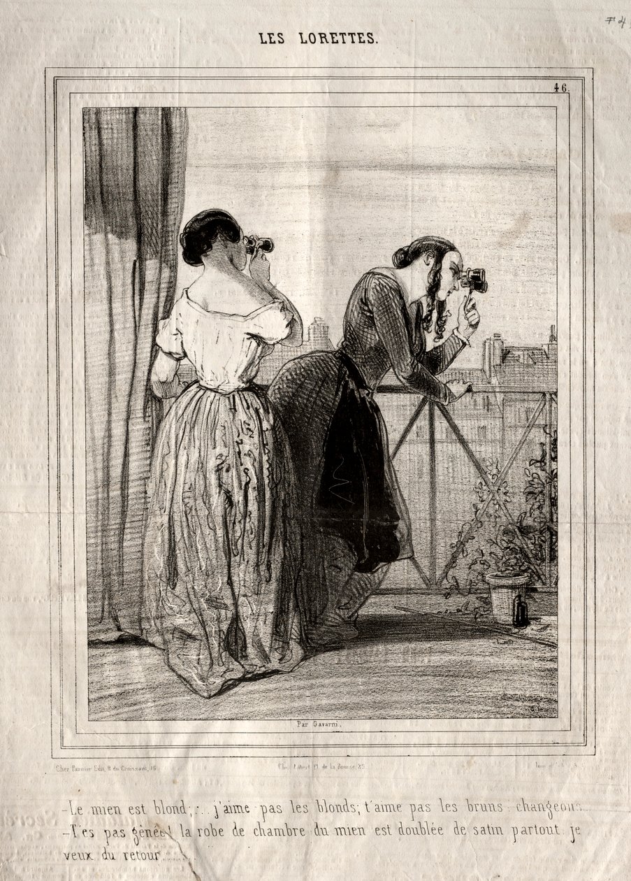 Lorette, 1842. autorstwa Paul Gavarni