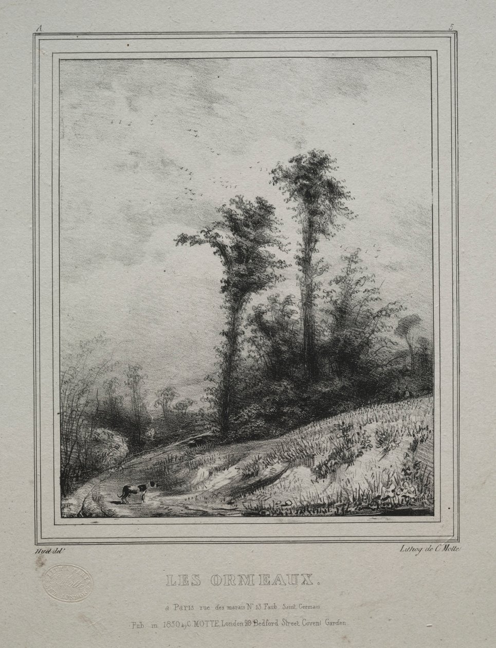 Krajobrazy: Młode Wiąz, 1829. autorstwa Paul Huet