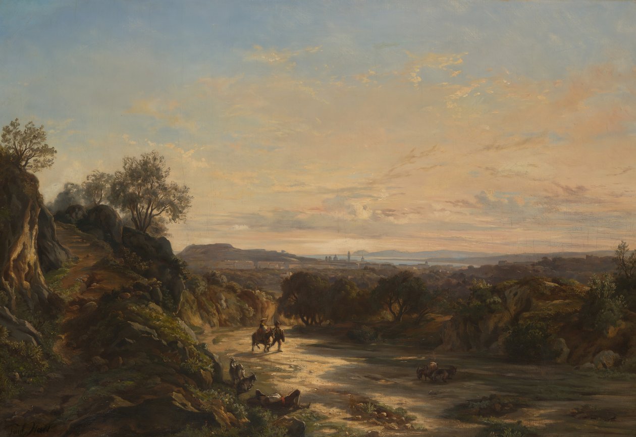 W drodze do Nicei, ok. 1844 r. autorstwa Paul Huet