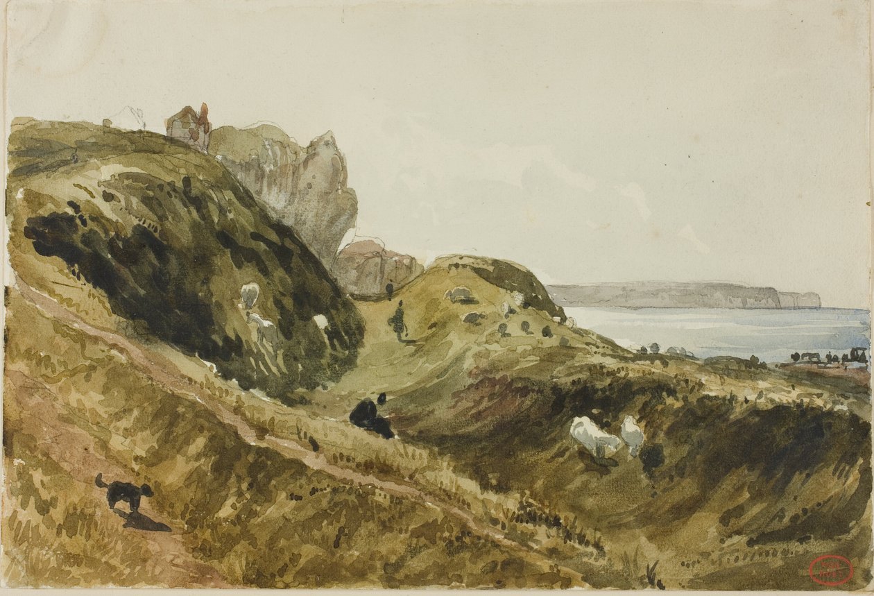 Klify w Dieppe autorstwa Paul Huet