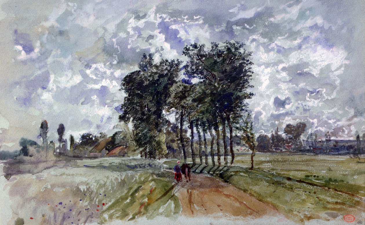 Droga do Crécy, 1857 autorstwa Paul Huet