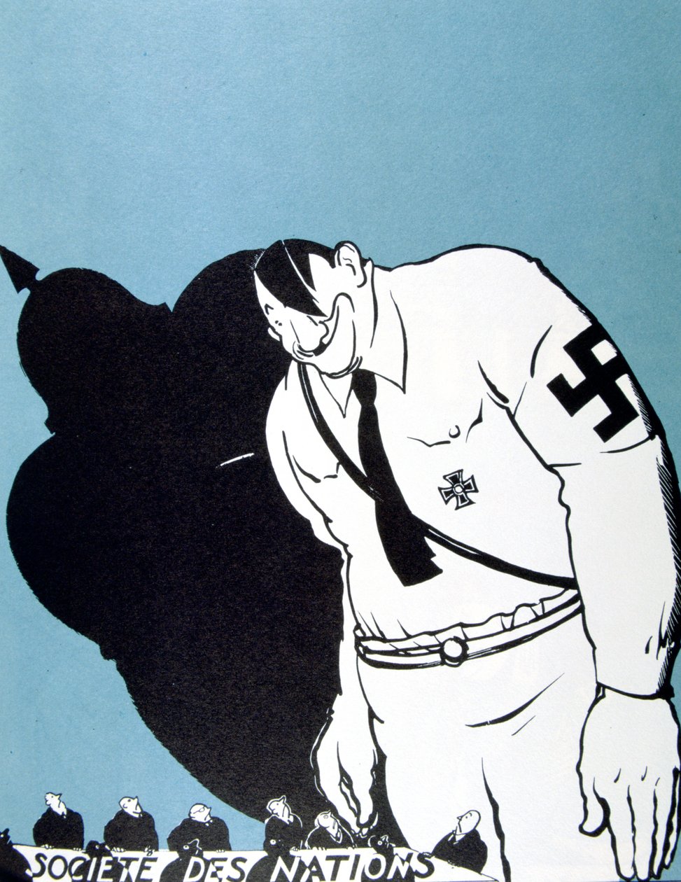 „Hitler i Liga Narodów”, 1935 autorstwa Paul Iribe
