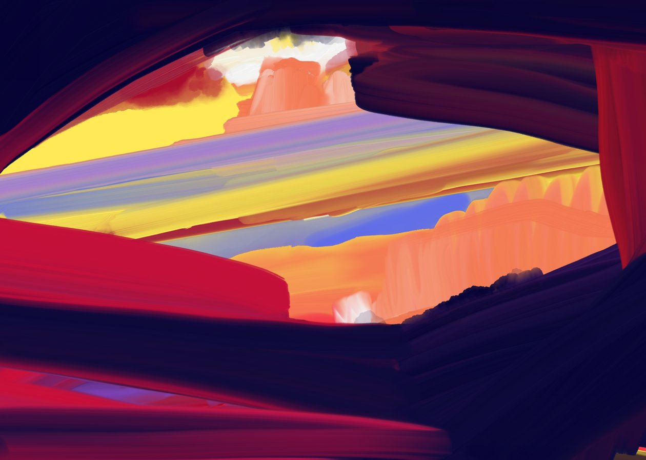 Baiame, 2022 (grafika cyfrowa) autorstwa Paul Kempton