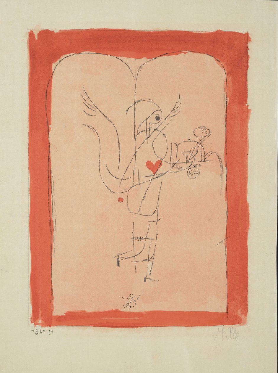 Geniusz podaje małe śniadanie, 1920. autorstwa Paul Klee