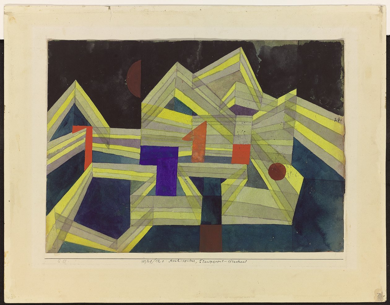 Architektura, przejrzysta strukturalna autorstwa Paul Klee