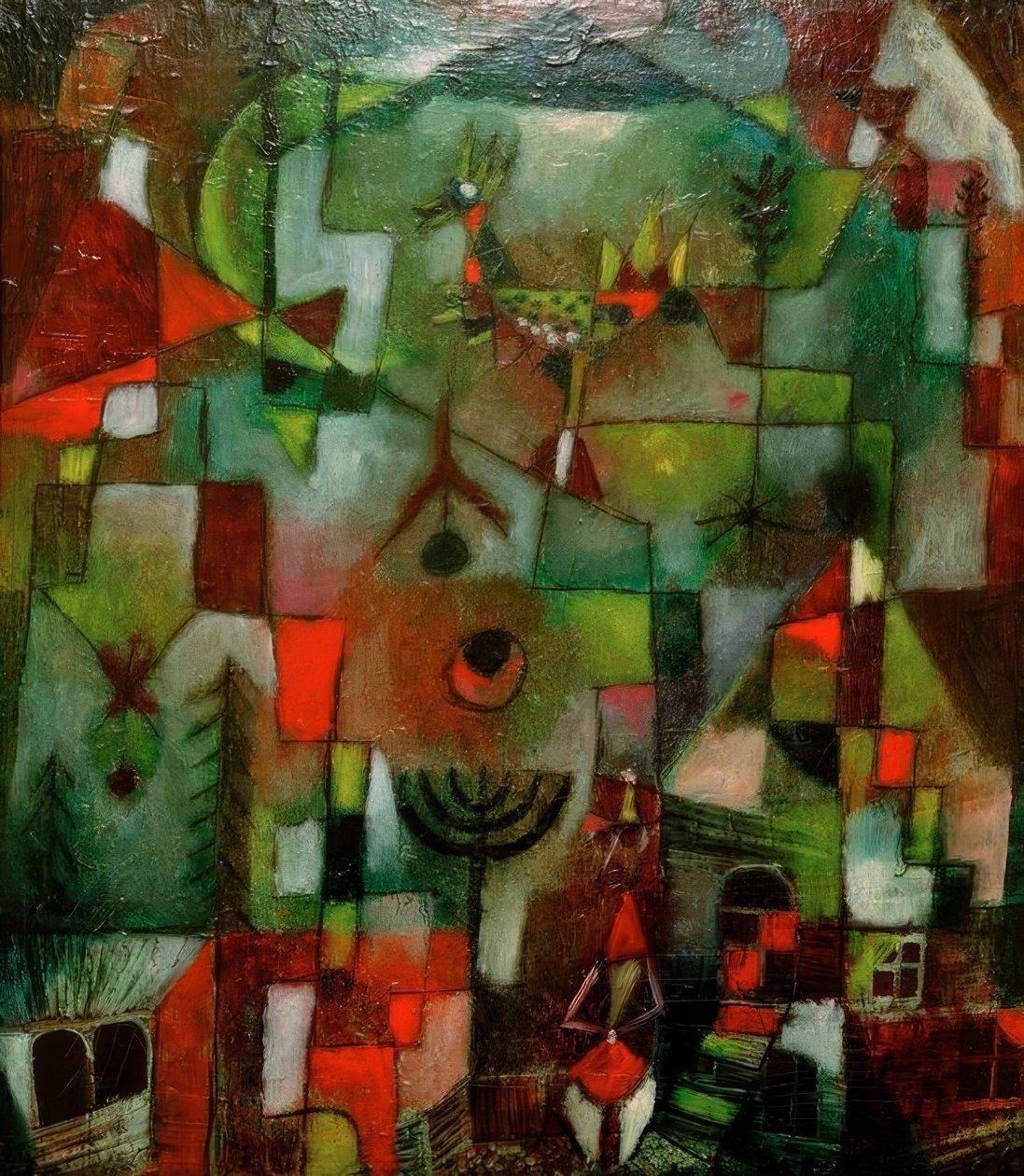 Obrazek z kogutem i grenadierem autorstwa Paul Klee