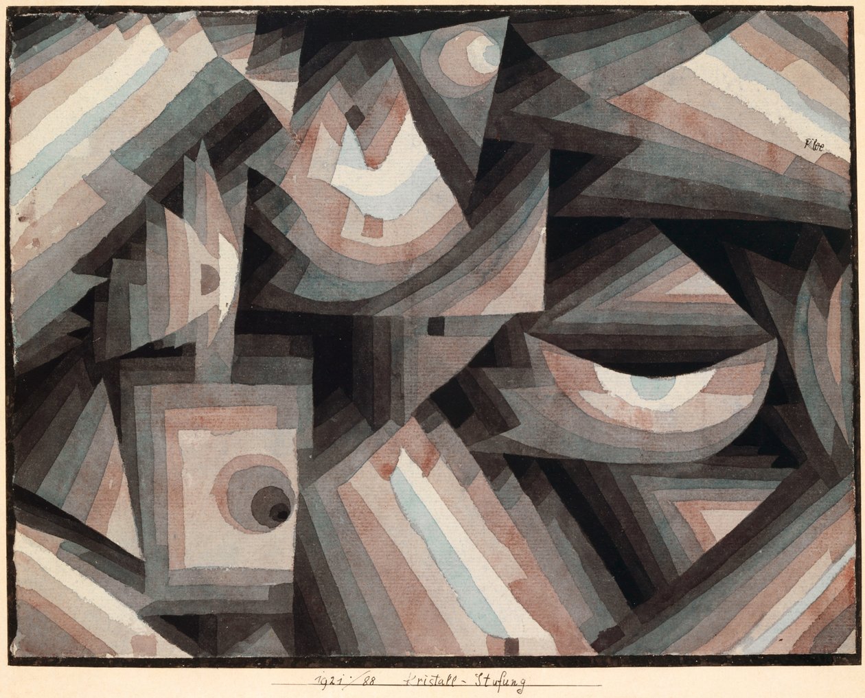 Gradacja kryształów, 1921. autorstwa Paul Klee