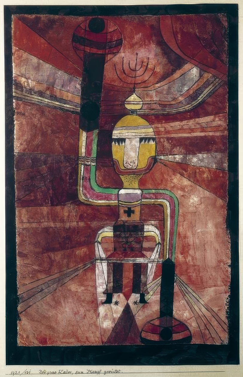 Wielki cesarz uzbrojony do bitwy autorstwa Paul Klee