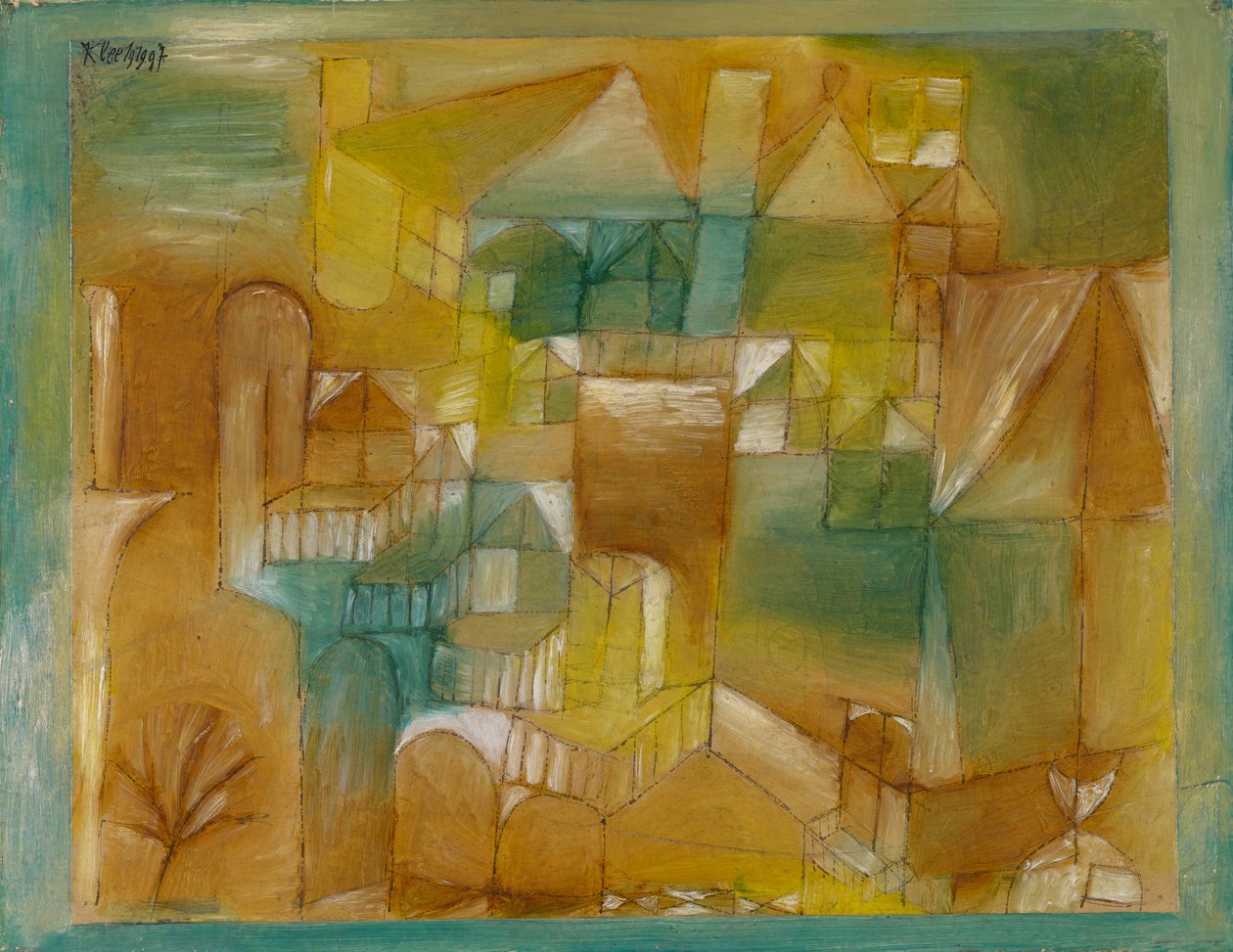 Fasada Brązowo-Zielona autorstwa Paul Klee