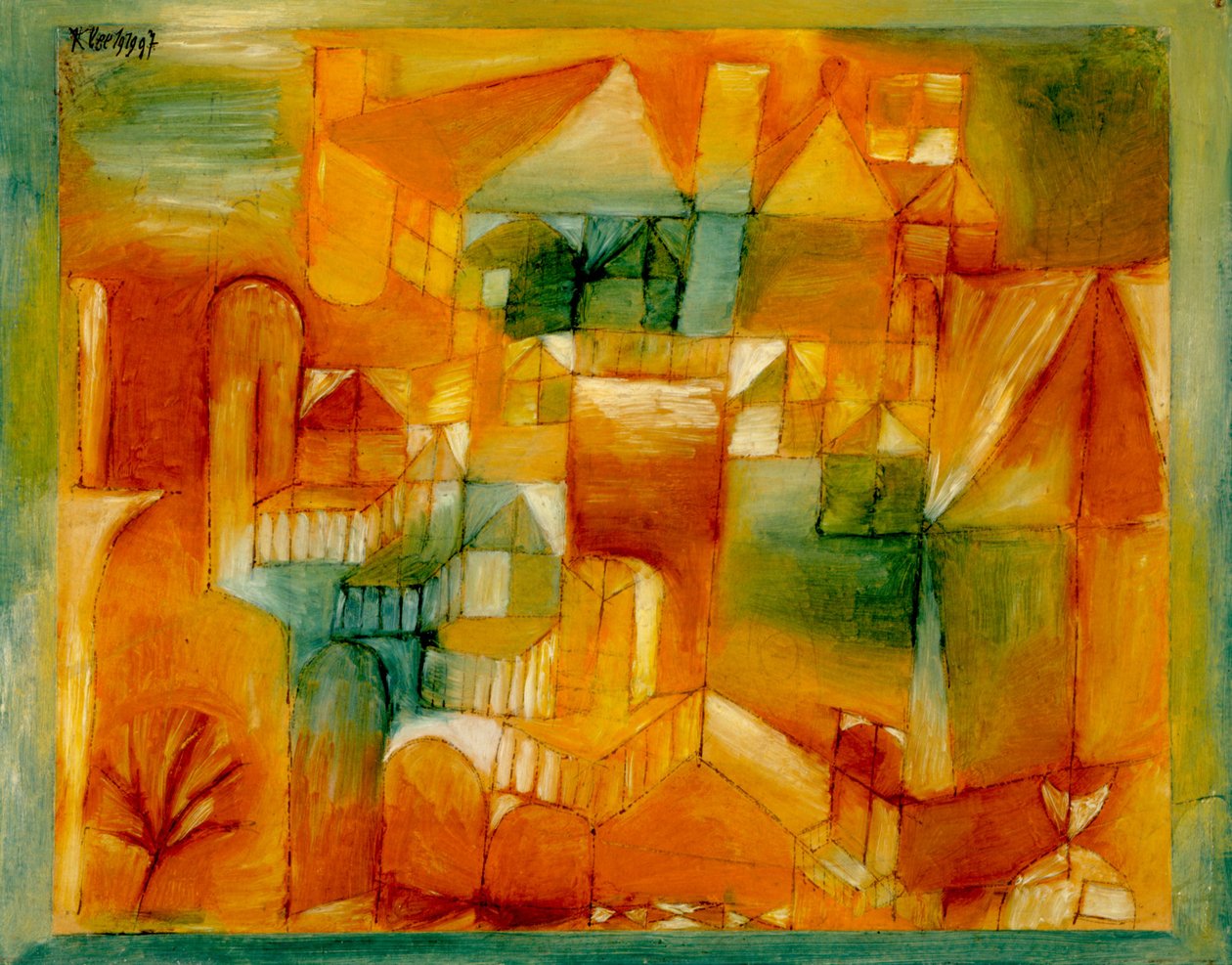 Fasada brązowo-zielona, 1919. autorstwa Paul Klee