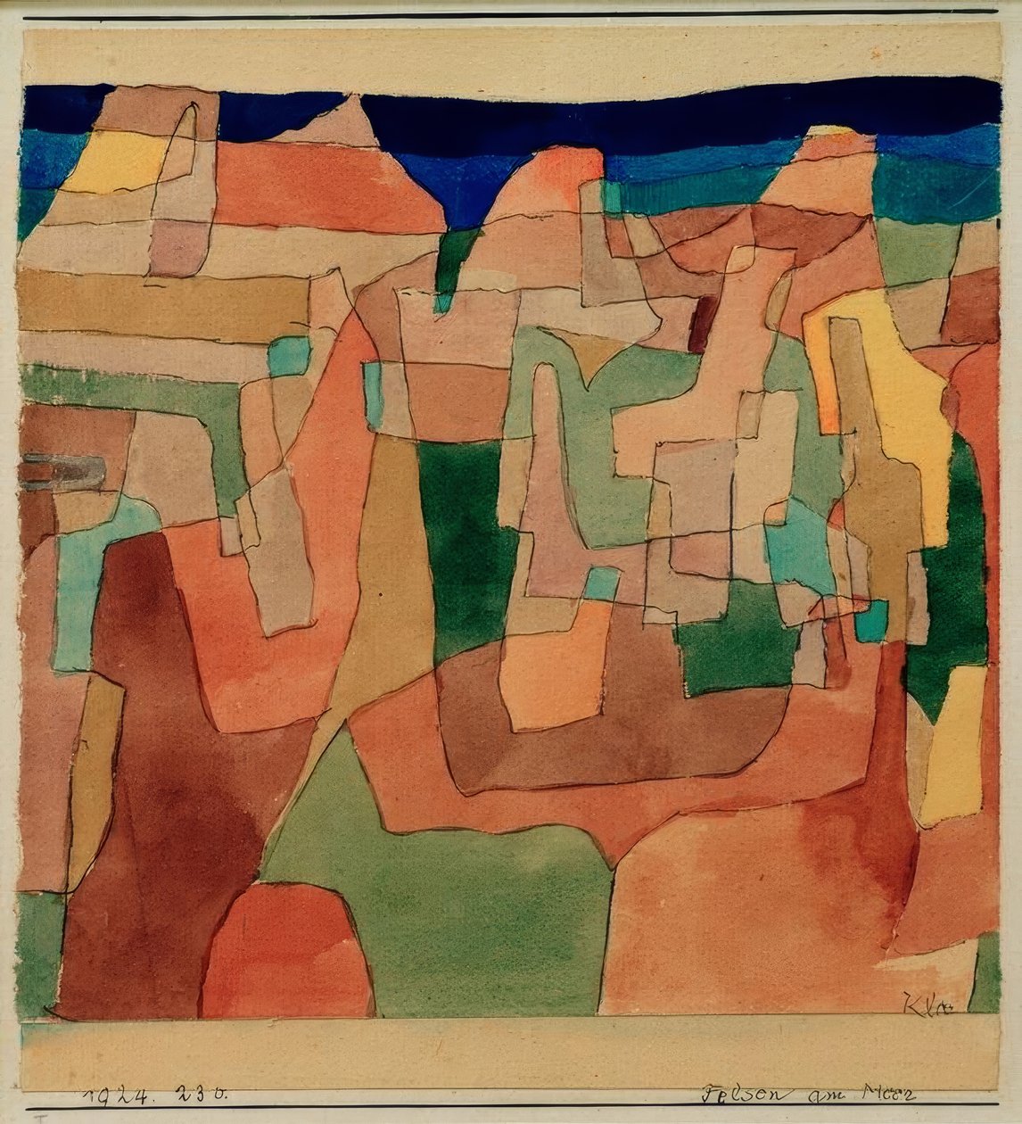 Skały nad morzem autorstwa Paul Klee