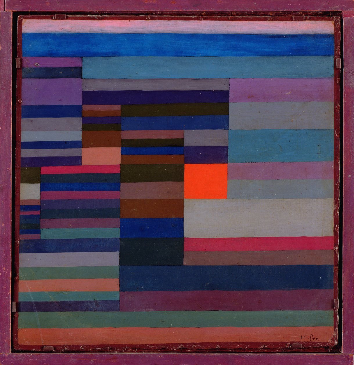 Pożar wieczorem autorstwa Paul Klee