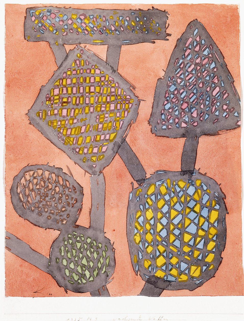 rosnąca broń; mycie broni autorstwa Paul Klee