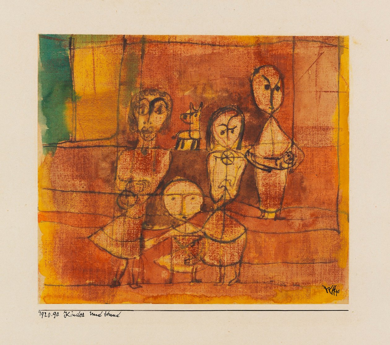 Dzieci i pies Dzieci i pies, 1920. autorstwa Paul Klee