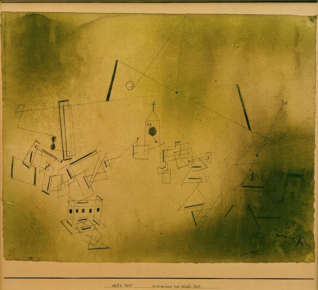 Czas kosmiczny i ziemski autorstwa Paul Klee