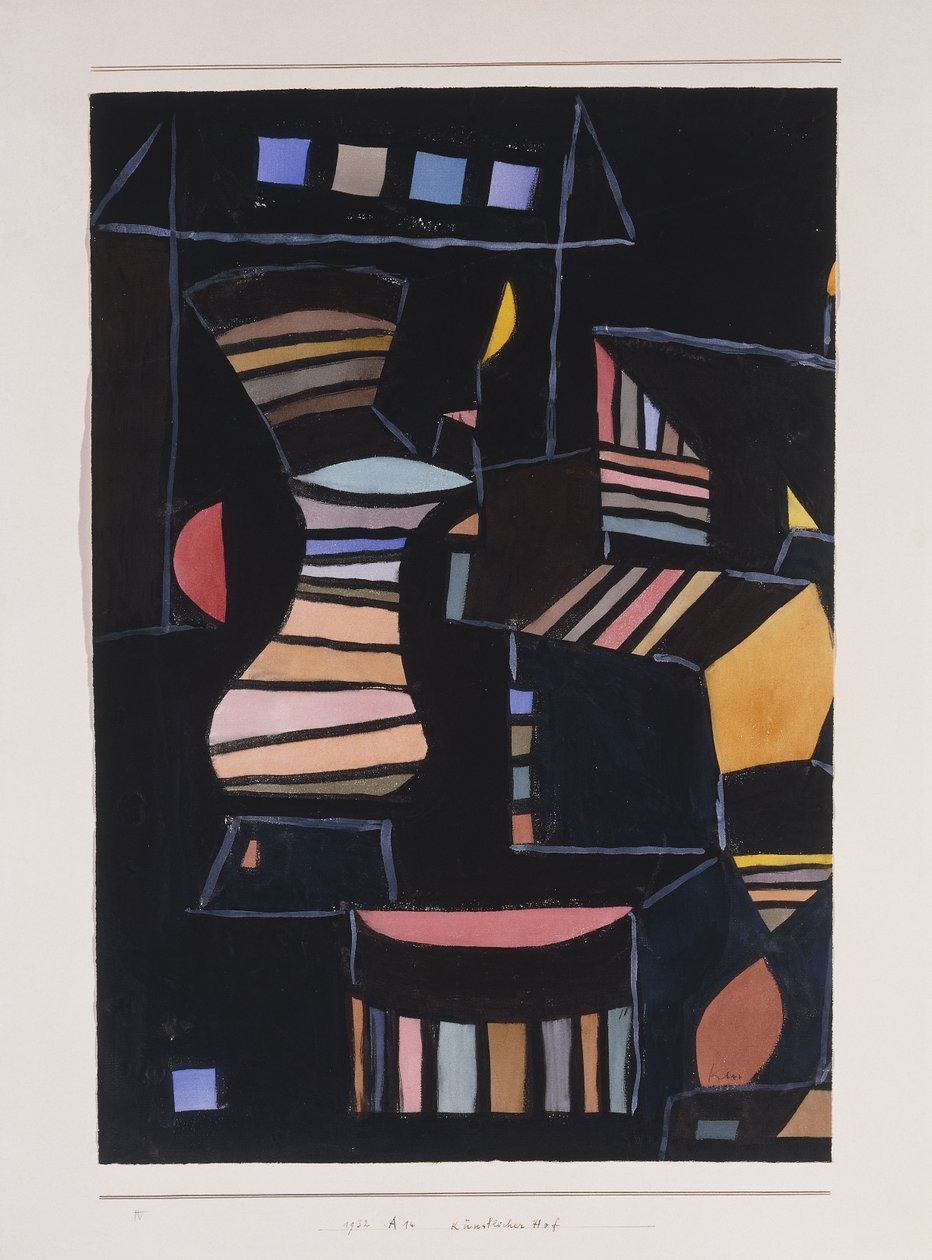 Sztuczny dziedziniec autorstwa Paul Klee
